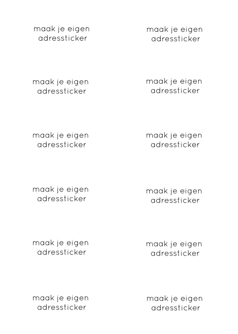 Adressticker zelf maken | 94 x 45 mm